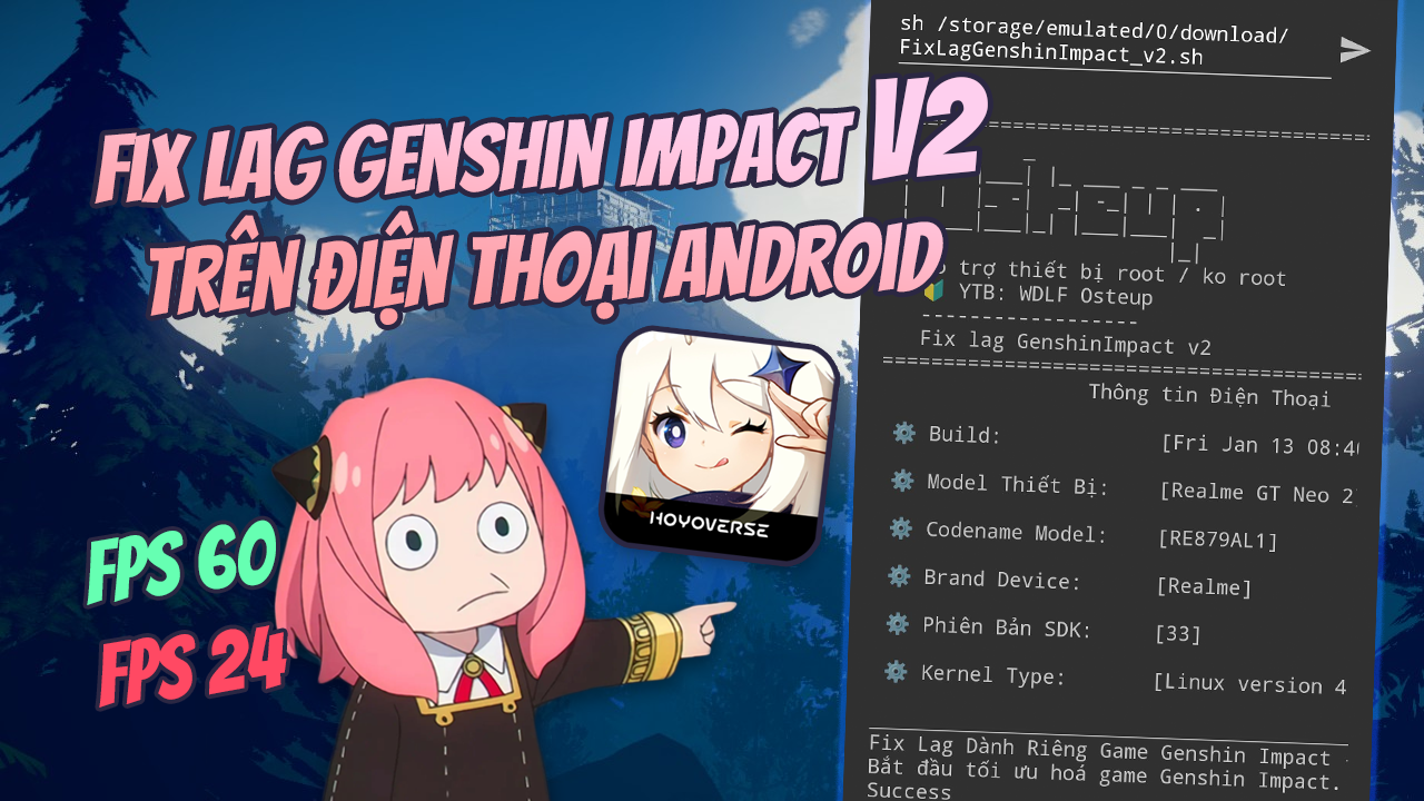 Fix Lag & Giảm Lag Genshin Impact Mobile v2 Vĩnh Viễn