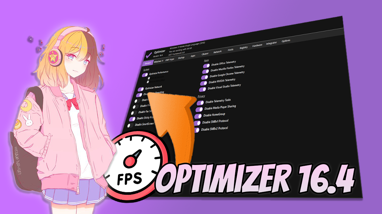 Optimizer 16.4 &ndash; C&ocirc;ng cụ tối ưu giảm lag m&aacute;y t&iacute;nh