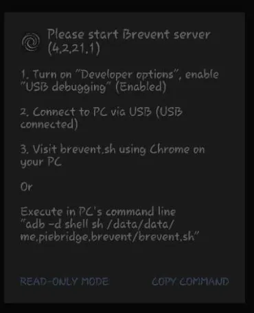 Mengaktifkan mode debugging USB di opsi pengembang Android