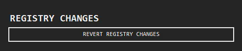 Restore Default Registry button on Windows10Debloater interface