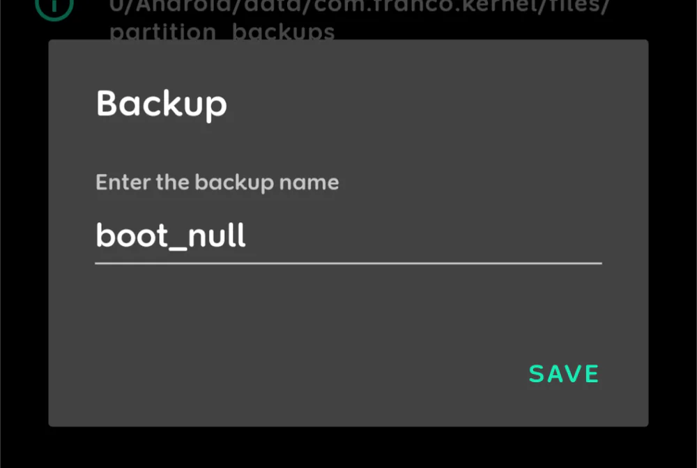Backing up Boot and DTBO partitions in the Backups Center