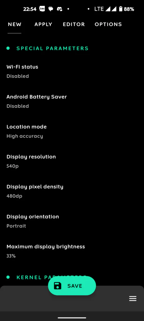 Application list configured with dedicated hardware profiles