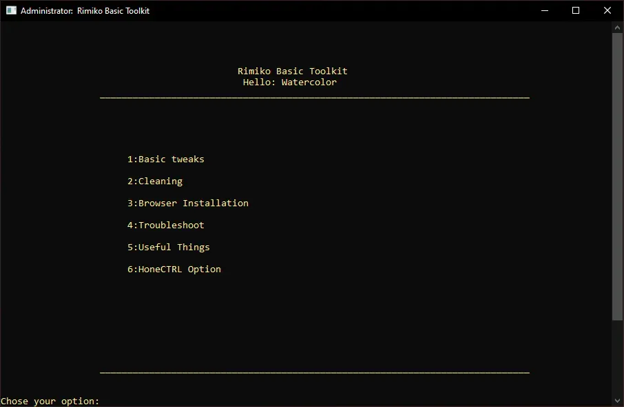 Hardware specifications and idle RAM consumption around 800MB on RimikoOS 10