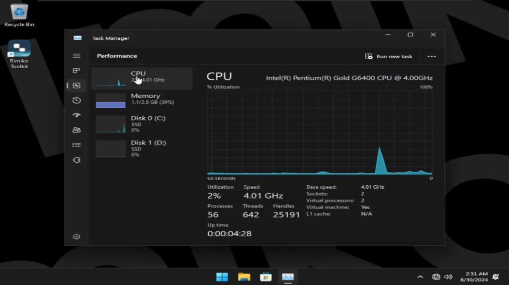 Rimiko Toolkit control panel application