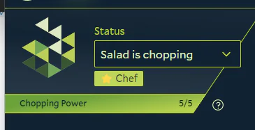 Pemeriksaan status kesiapan perangkat di Chopping Power Salad