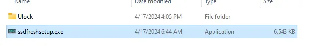 Launching Abelssoft SSD Fresh setup installer executable on Windows