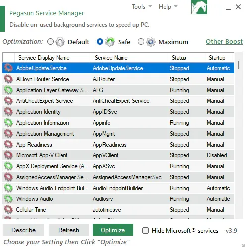Clean your PC and Browser Booster in Pegasun Toolbox