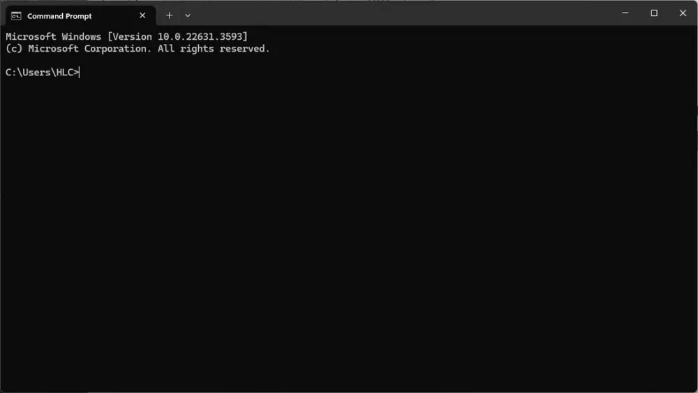 Windows Command Prompt interface for executing system performance commands
